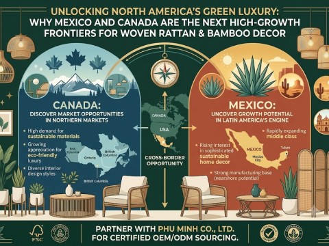 Unlocking The Green Luxury of North America: Why Mexico and Canada are the Next High-Growth Frontiers for Woven Rattan & Bamboo Decor